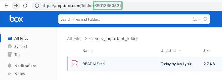 Box folder id